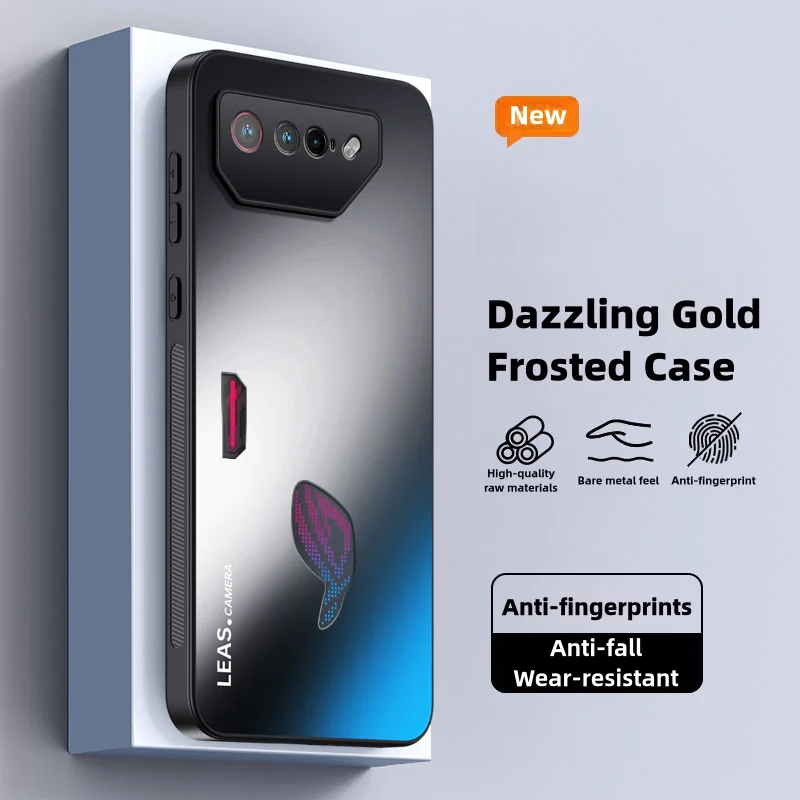 

Case for Asus ROG Phone 7 5G Frosted Dazzling Gold Silicone Protection Hard Shockproof Phone Cover AsusROGPhone7 AI2205_C Shell