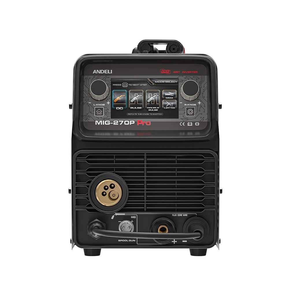 

Сварочный аппарат MIG 220 В, большой ЖК-экран, двойной импульсный медный полуавтоматический сварочный аппарат MIG