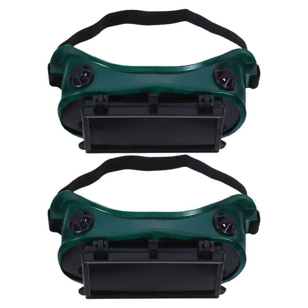 

2Pcs Dual Flip Welding Goggles Safety Glasses for Welding Cutting Brazing Anti Fog Lightweight Comfortable Adjustable Temple Uv