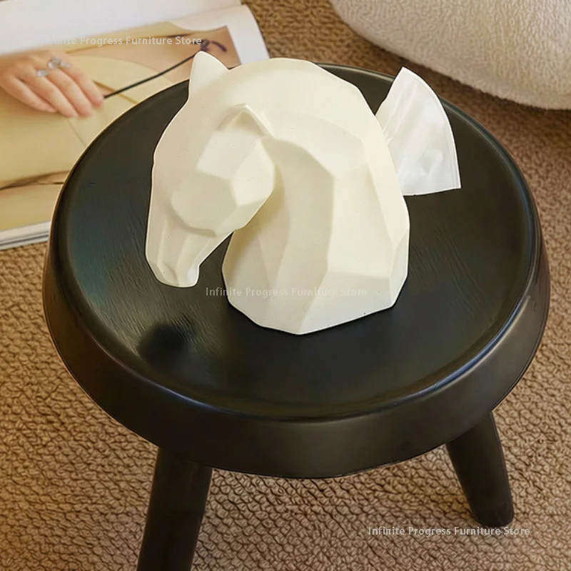 Kitchen Storage Tissue Boxe Simplicity Decoration Living Room Nordic Tissue Boxes Desktop Porcelain Home Boîte Mouchoirs MH40ZJH