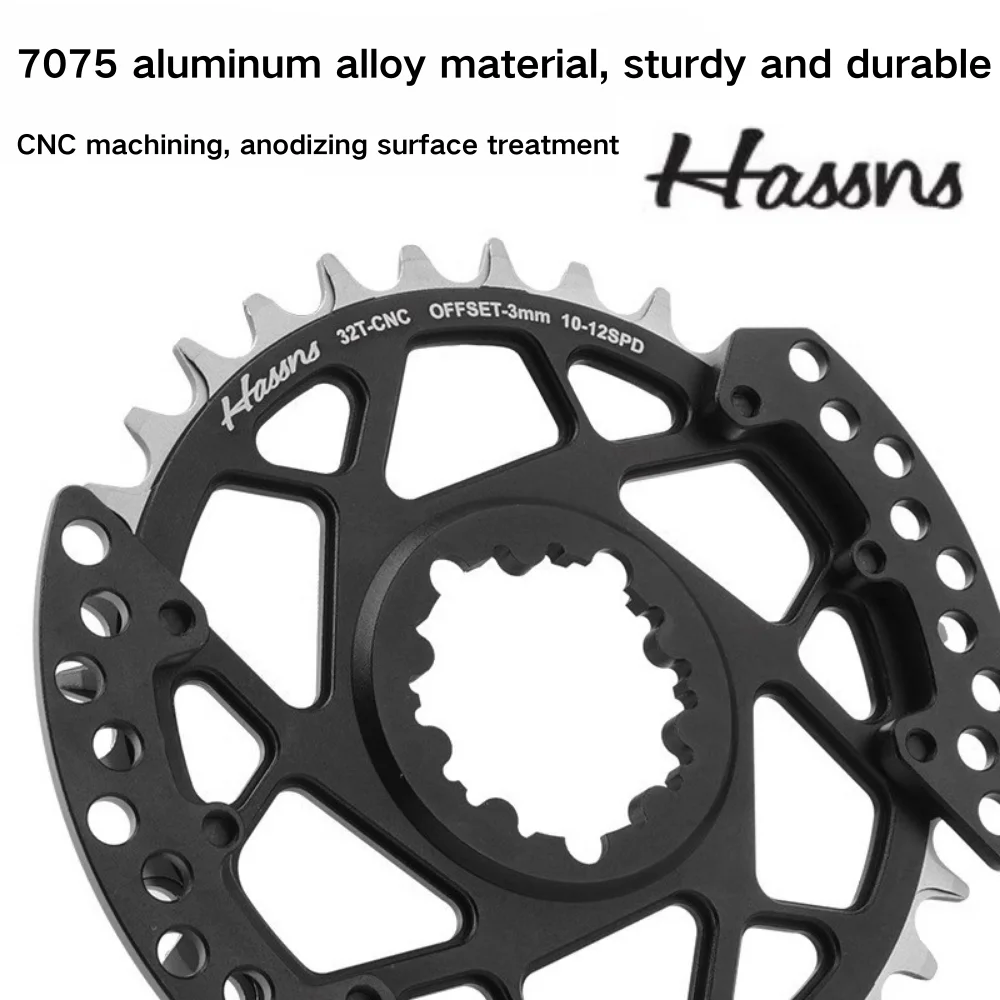 HASSNS For 3 nails forgxp Bicycle Chainring 0/3/mm Offset 30/32/34/36/38T MTB Bike Chainwheel For XX1 X9 XO X01 GX NX