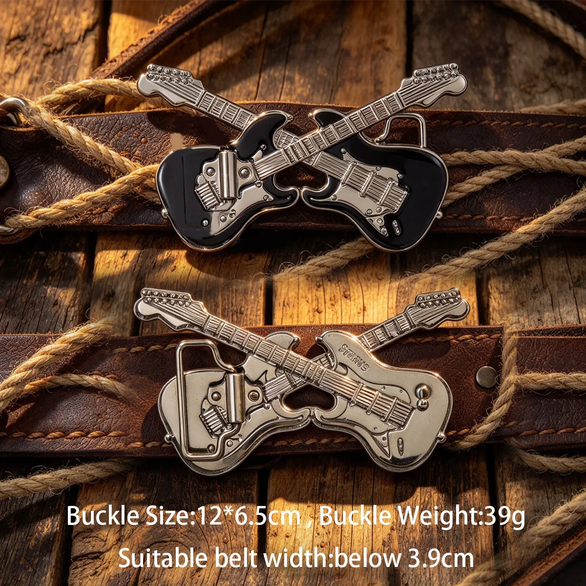 Guitar Belt Buckle Accordion Cello Music Clothing Accessories Punk men's belt buckle For 3.7cm 3.8cm 3.9cm Width Belt Halloween