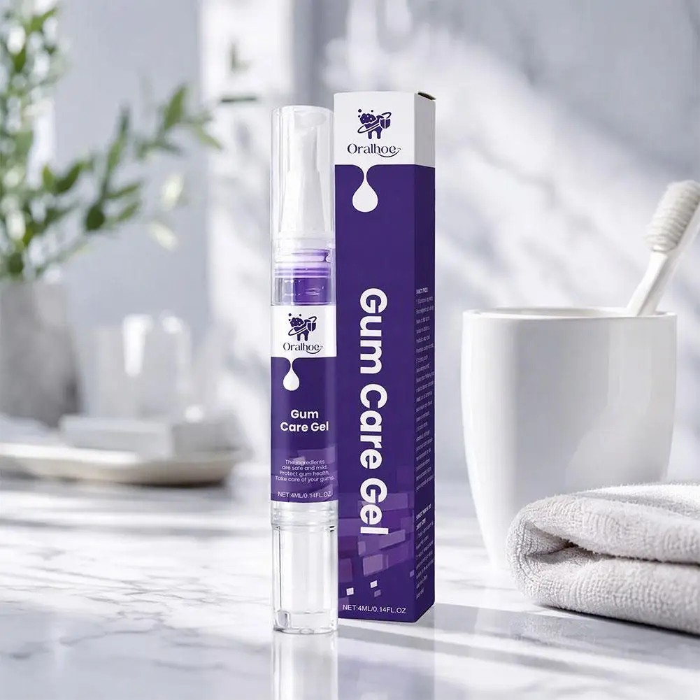 ORALHOE Purple Gum Care Gel Deep Cleaning Tooth Stain Remover Soothing Gum Teeth Care Oral Hygiene Precision Pen