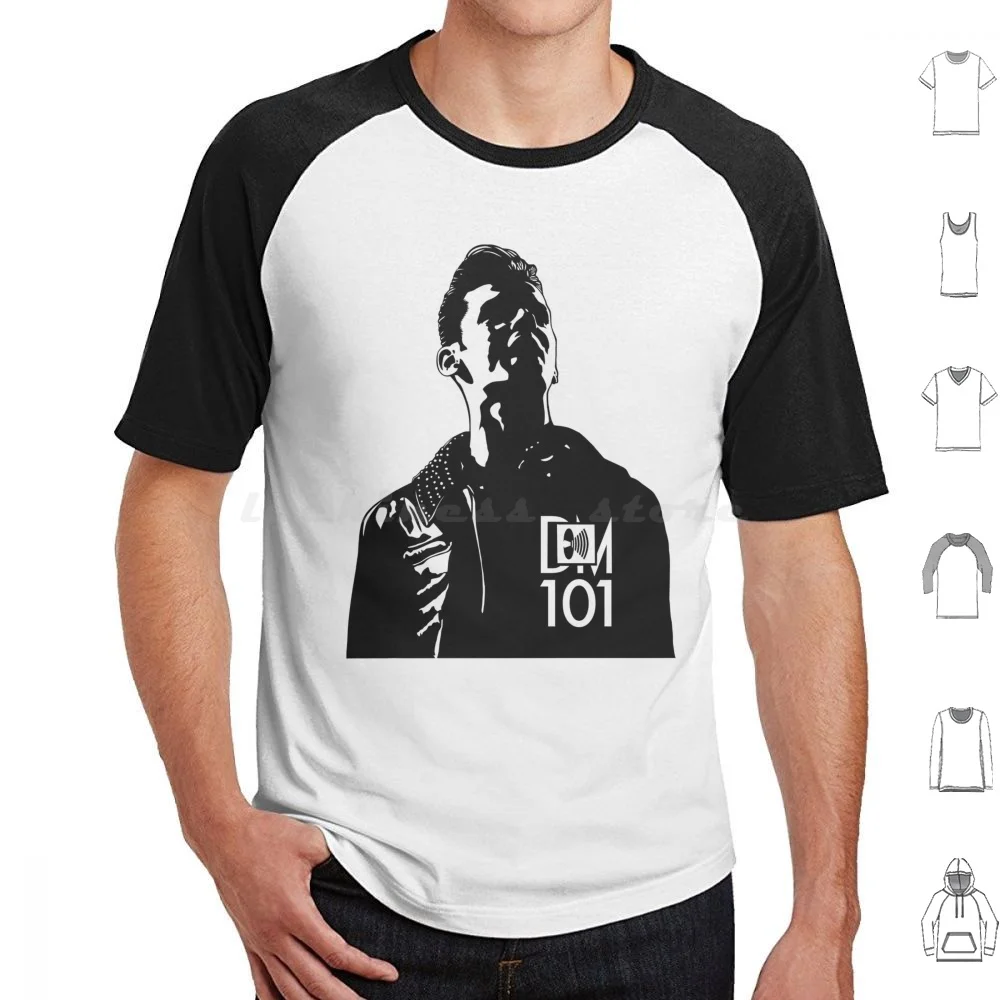 Modo 101 camiseta negra talla grande 100% algodón 101 música Dave Gahan Dm Alan Wilder Masses 1987 Andy Fletcher Electropop electrónico