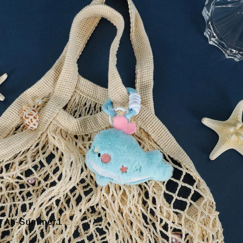 سلسلة مفاتيح لطيفة على شكل حيوانات بحرية كرتونية، إكسسوارات زينة ظريفة على شكل أخطبوط ودولفين، هدية مثالية