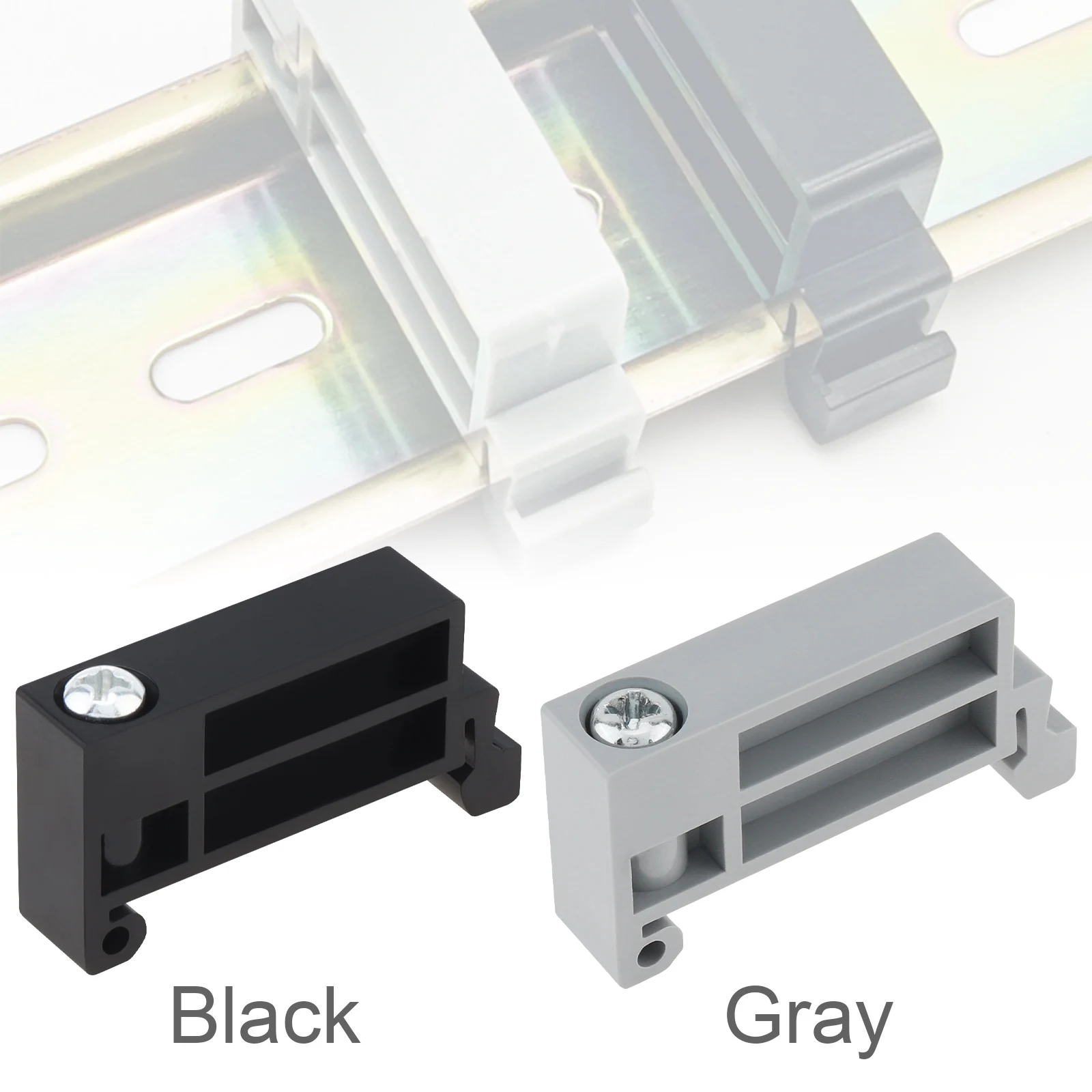 1 Piece TBR-F Plastic Rail Terminal Block Fixing Piece for C45 Rail Terminal Block Fixing Piece