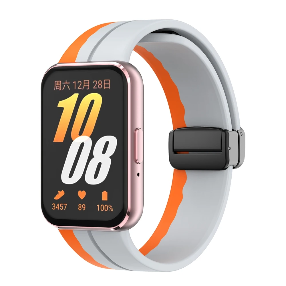 حزام سيليكون رياضي بإبزيم مغناطيسي D قابل للطي لهاتف سامسونج جالاكسي Fit3 حزام بديل لهاتف جالاكسي فيت 3 SM-R390 #4