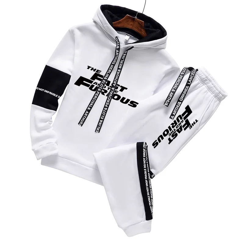 The Fast and the Furious Hoodies and Sweatpants Classic Men/Women Daily Casual Sports Jogging Suit Hooded Longsleeve Pullovers