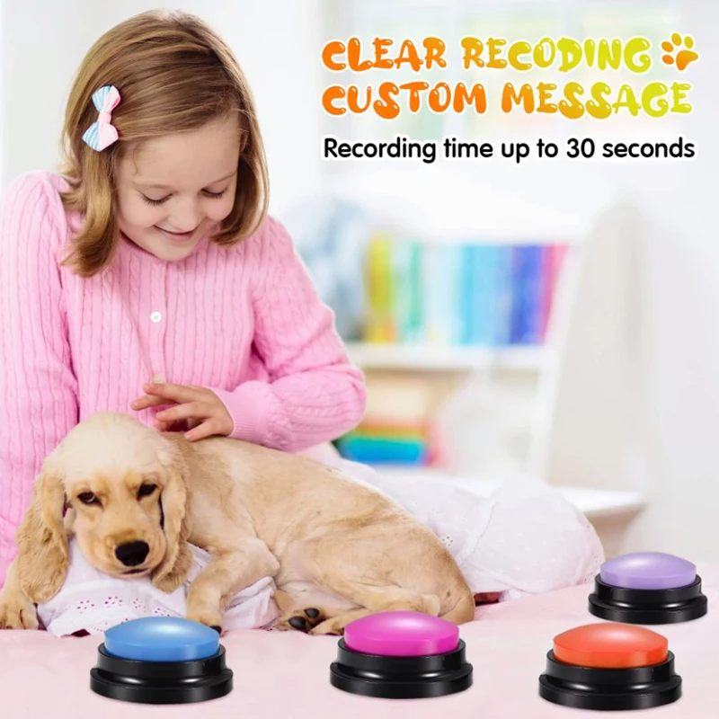 Recordable Talking Button Child Interactive Toy Phonograph Answer Buzzers Portable Recording Sound Button Party Noise Makers