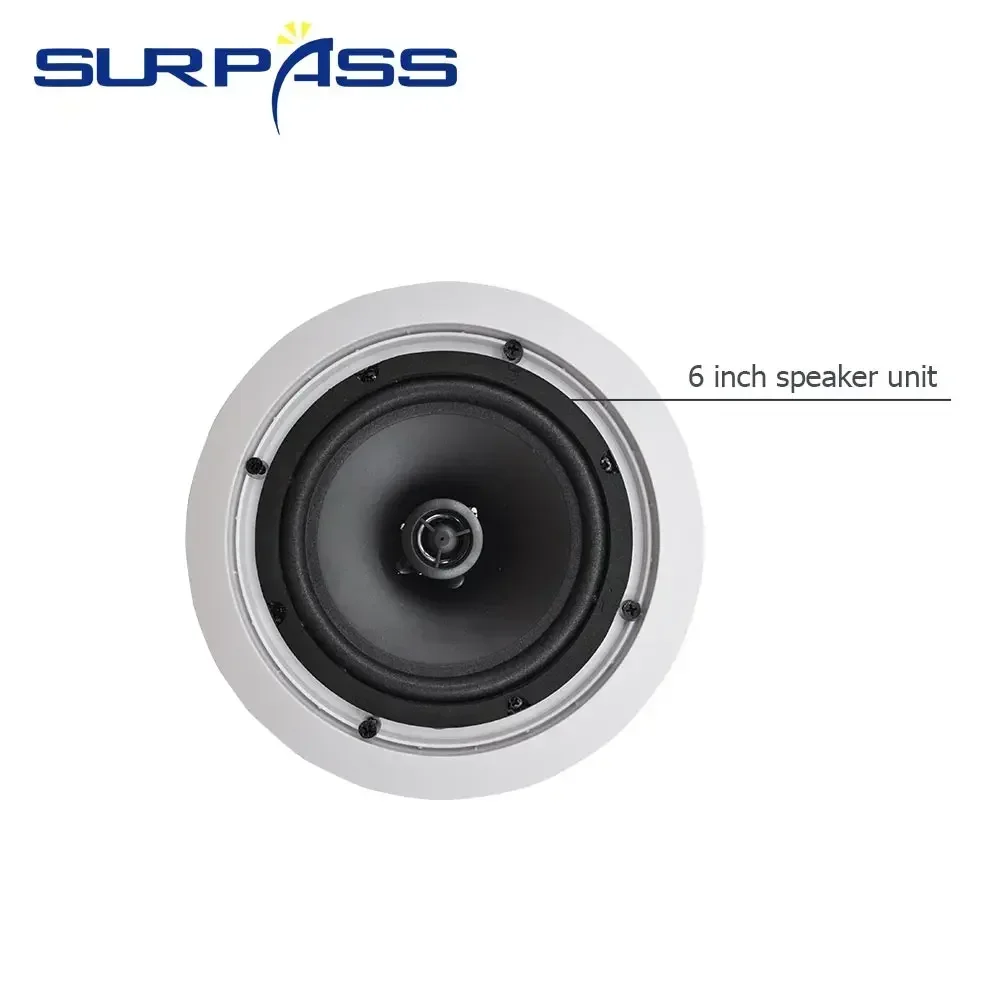 6inch Home Ceiling studio speaker 30W Recessed Passive Speaker Good In-ceiling Speaker System for HouseTheater Apartment monitor