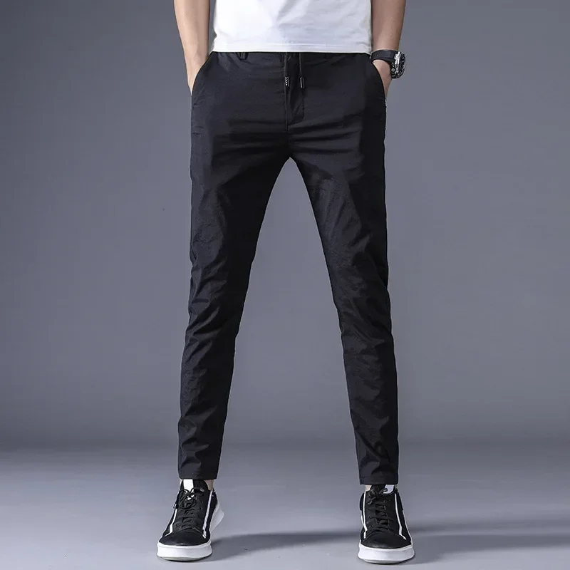 MRMT 2024 Brand Summer Men's Trousers Super Thin Breathable Stretch Trend To Trim Pants for Male Small Foot Casual Trouser