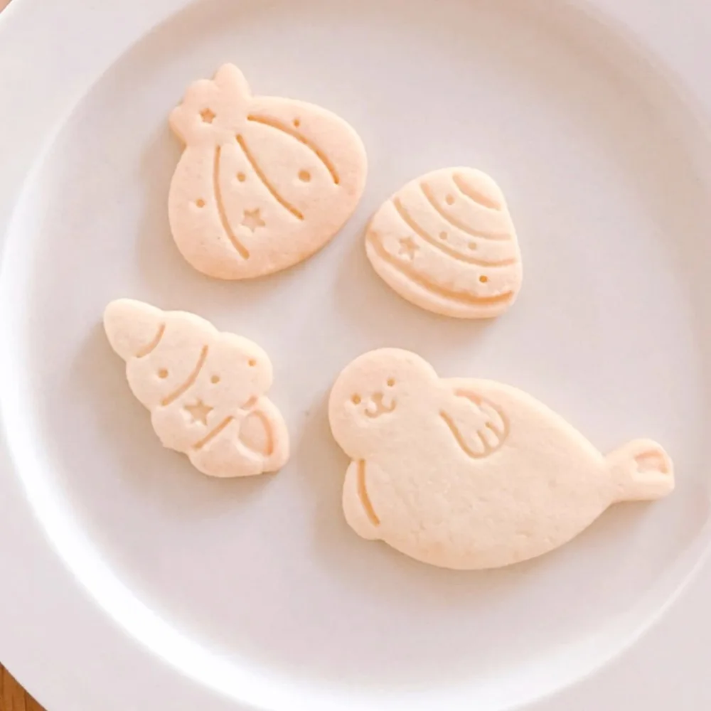 Cortador de galletas de animales del océano, sello de concha, monstruo marino, molde para galletas de pescado, organismo marino, molde para galletas, herramienta para hornear galletas DIY