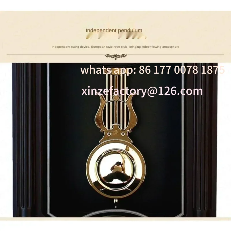 Customizable Large 3D Wall Cloc, Vintage European Pendulum Clock, Retro Modern Design Living Room and Farmhouse Decor Home