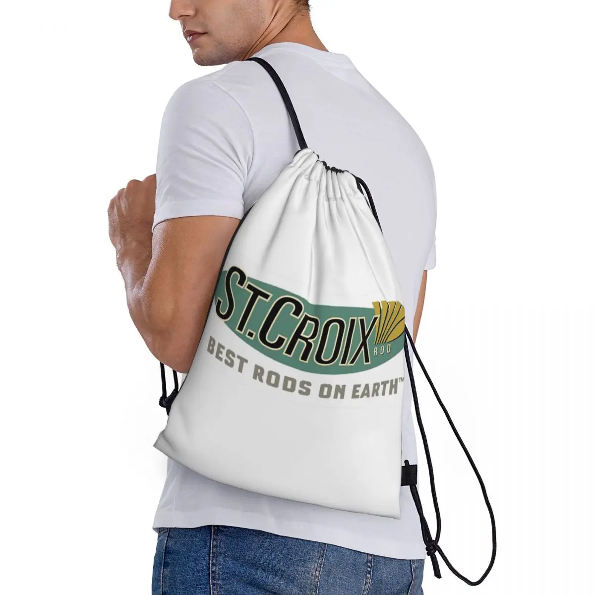 

New St Croix Rods Fishing American Backpacks Portable Drawstring Bundle Pocket Sports Bag Book Bags for Man Woman School