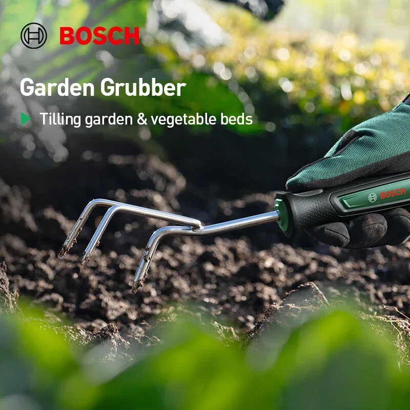 

Bosch Garden Grubber Ergonomic Design Soft Grip Handle Garden Hand Tools Hand Cultivator for Loosening and Aerating Soil in Beds