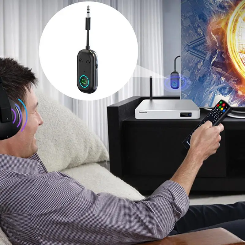 

Music Transmitter For Car 2-in-1 Wireless Radio Adapter For Car Supports 2 Devices Auto-reconnect Radio Adapter