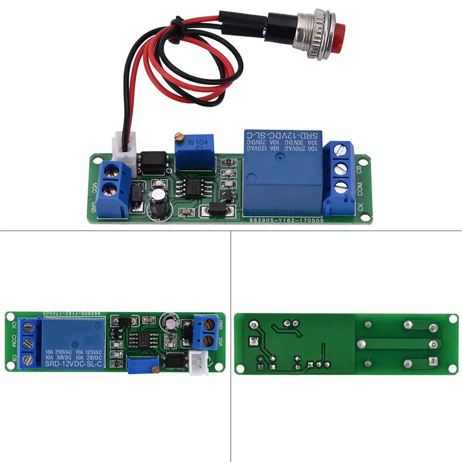 12V 조절 가능한 타이머 지연 종료 모듈 타이밍 릴레이 시간 1~10초 조절 가능한 타이머 모듈 지연 종료 모듈