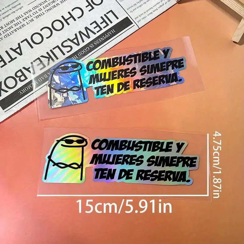 1Pc Funny Little Devil Quote Motorcycle Sticker,Scratch Cover for Trunk,Side Panel,Tank,Glass,Metal,Universal Decor