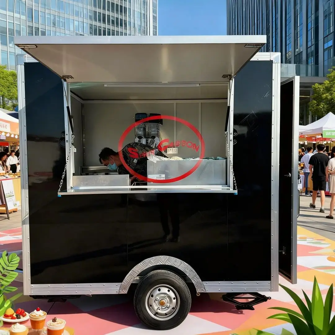 

Newbie-Friendly Mobile Street Vendor Truck Easy-Operation Towing Snack Cart Outdoor Commercial Food Trailer Customizable Size