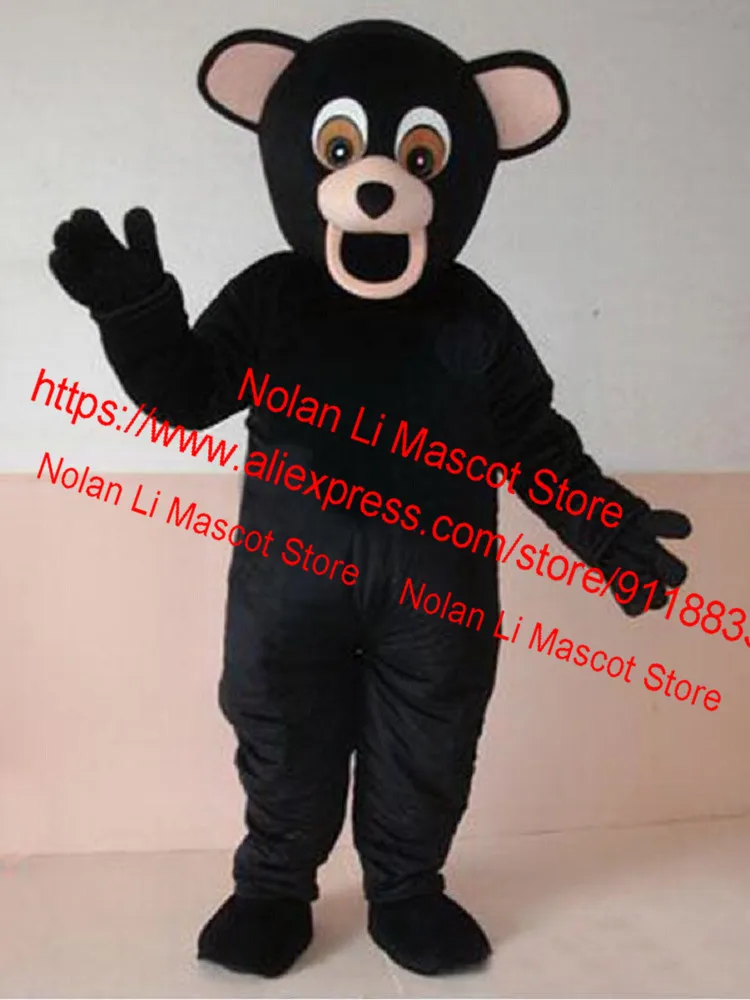 Black Bear Mascot Costume, EVA Material Capacete, Performance de filmes, Cartoon Suit, Cosplay Publicidade, Férias, Personalizado, Novo, 436