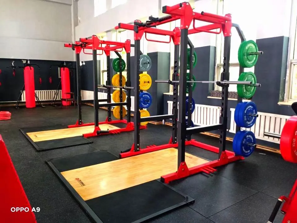 مصنع اللياقة البدنية معدات الصالة الرياضية قوة رف كامل / نصف القرفصاء