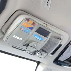 Car Sun Visor Business Card Holder Organizer Storage Box Sunglasses Stowing Tidying Accessories for DAF 106xf 105 cf85 Truck lf