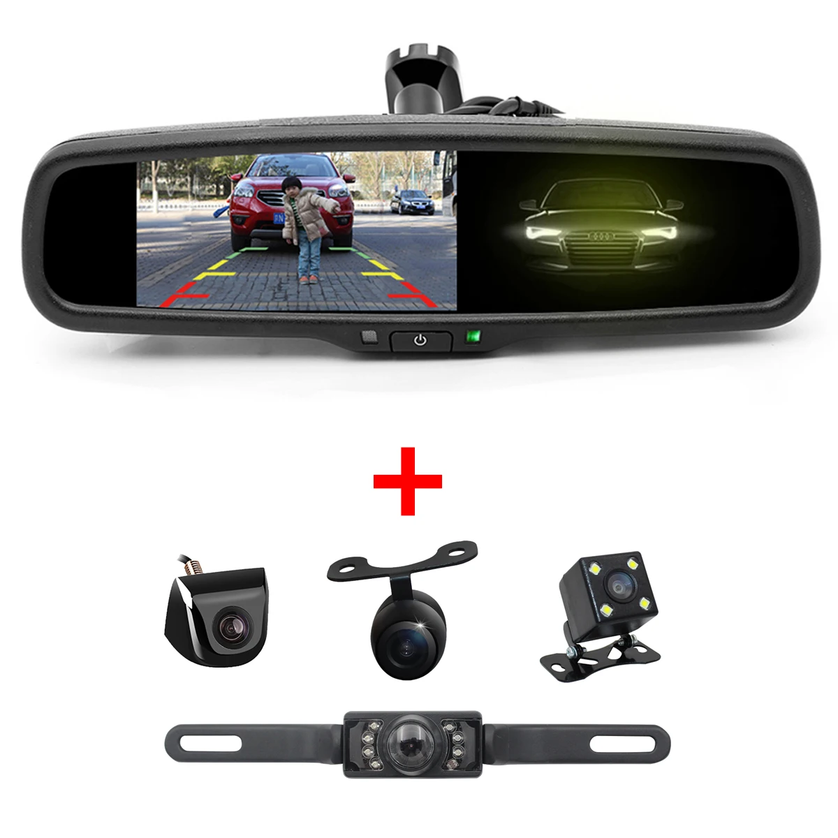 

4.3 inch LCD Car Dashboard Mirror With Rearview Vehicle Backup Reverse Parking