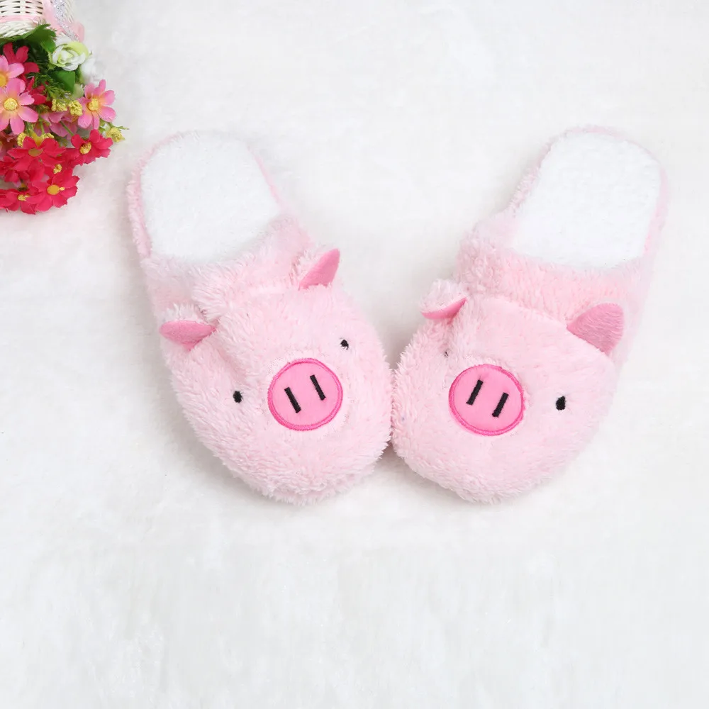 Home Pig Female Soft Slippers 40 Shoes Stripe Floor Pk Women\'S Slipper Furry House Slippers For Women With Strap