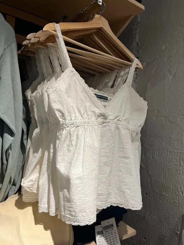 Cinturino in puro cotone V-ne Gilet da donna Capispalla Brandy BM American Lace Trim Sexy Bal Commute Sle Pezzo unico Regular...