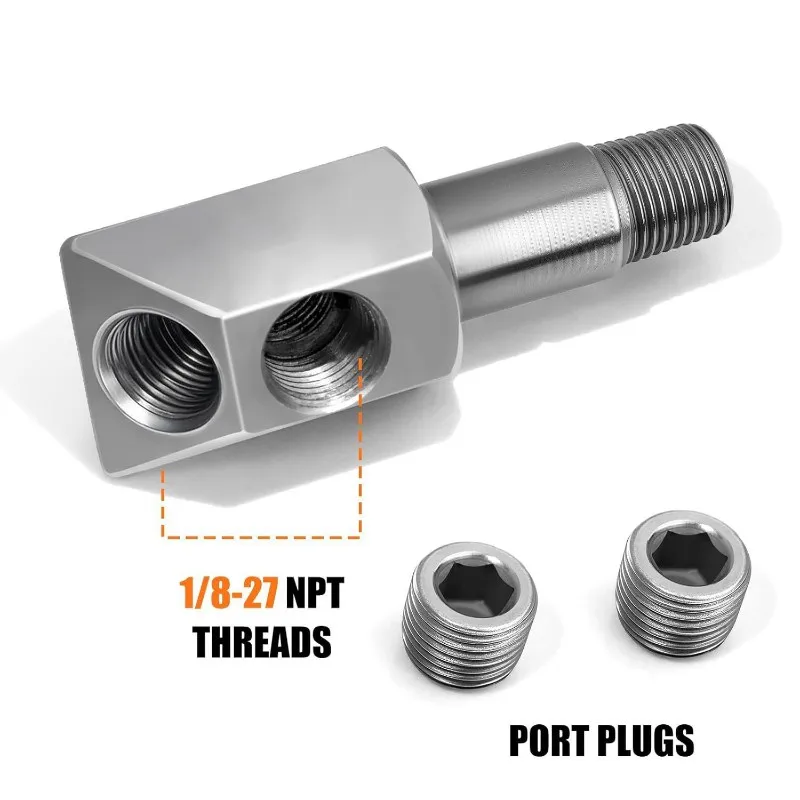 

Нержавеющая сталь 1/8-27 NPT штекер датчик давления масла резьбовой адаптер для промышленных двигателей GM с небольшими блоками