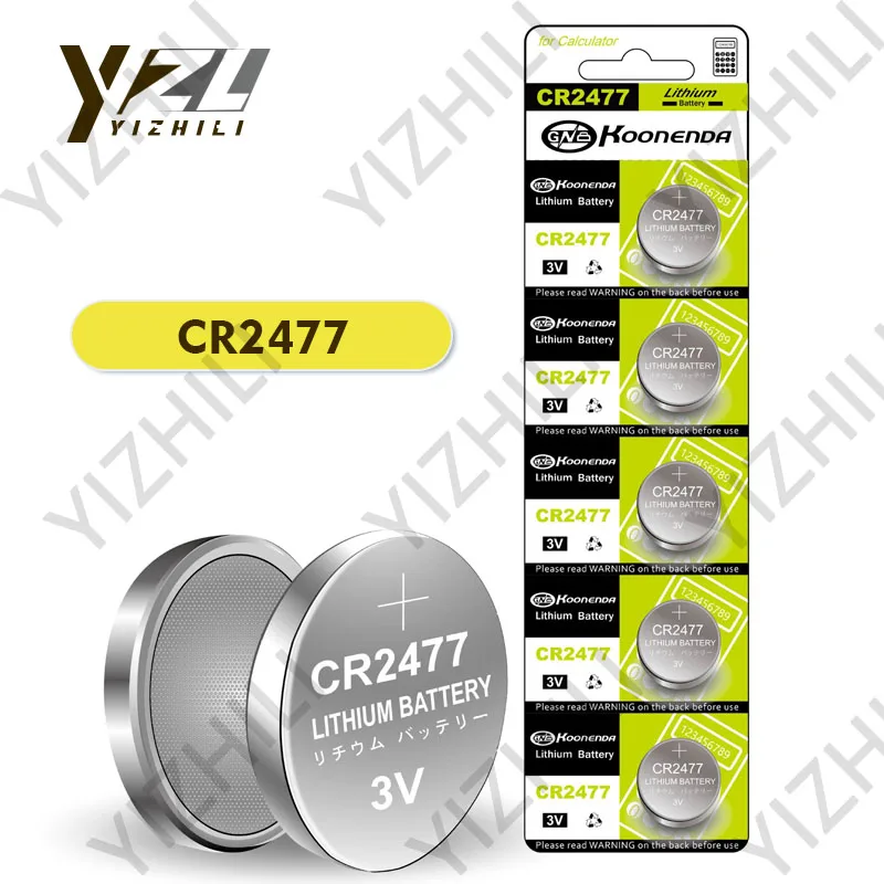 2-20PCS CR2477 3V Environmental Friendly Button Battery  Lithium Batteries  for Electronic Watch, Calculator, Weight Scale