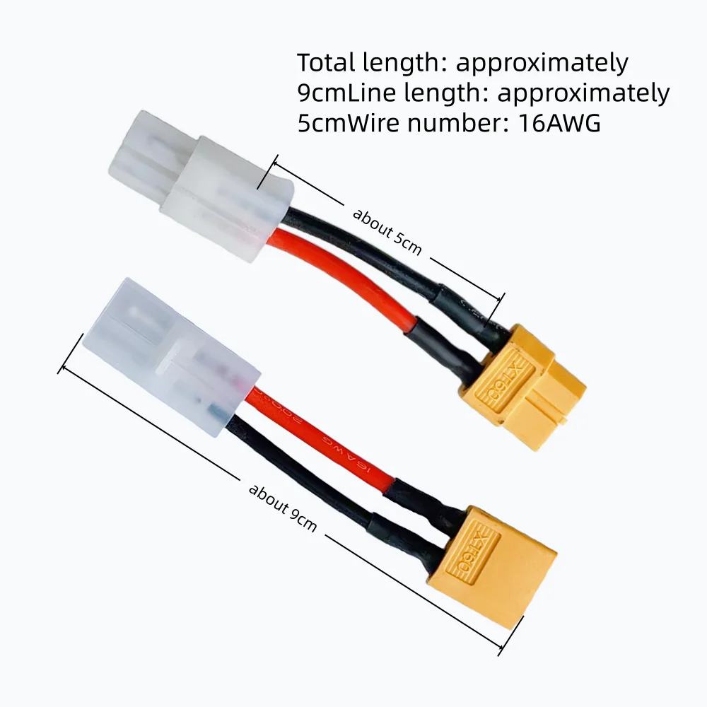 NEW Adapter Female/Male Deans T Plug XT60 to Tamiya Connector Conversion Cable 16AWG For RC Drone Car Boat Quadcopter Battery