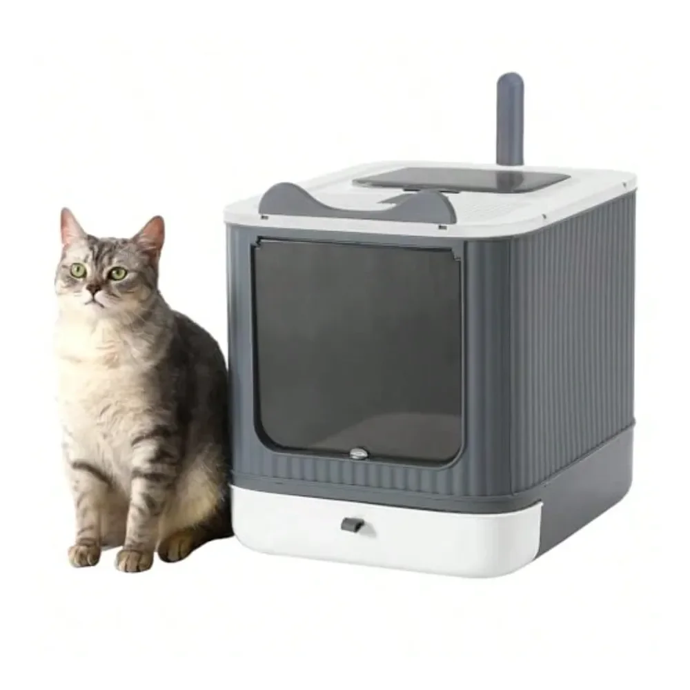 

Cat Litter Box Litter Box Cat AccessoriesCat Litter Box Fully Enclosed Litter Box With Lid Covered Kitty Kitten Litter Boxes Enc