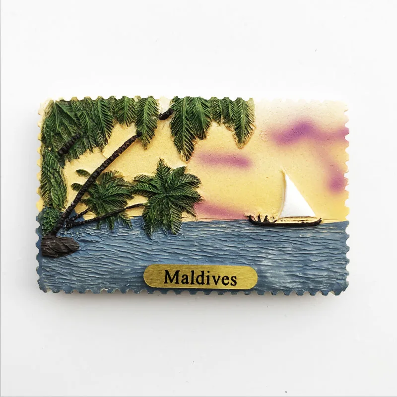 

Maldives tourist attractions, sea view sunset, refrigerator magnet, office, home kitchen decoration gifts