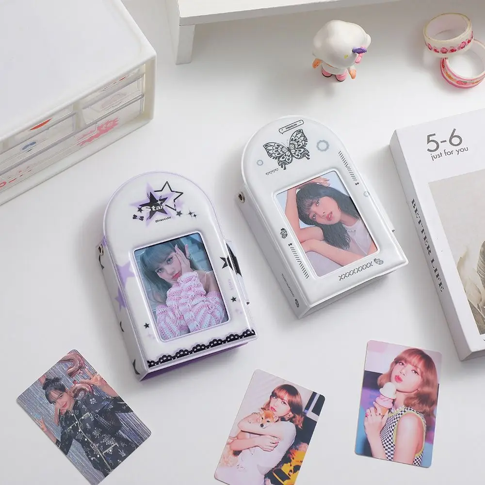 Mini 3 Inch Stationery Fans Polaroid Album Student Photocard Holder Idol Cards Book Cards Collect Book Anime Cards Book