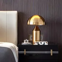 Creative Mushroom LED Table Lamp Modern Luxury Gold Nordic Art Eye Protection Living Room Bedhead High-end Decoration Steerable
