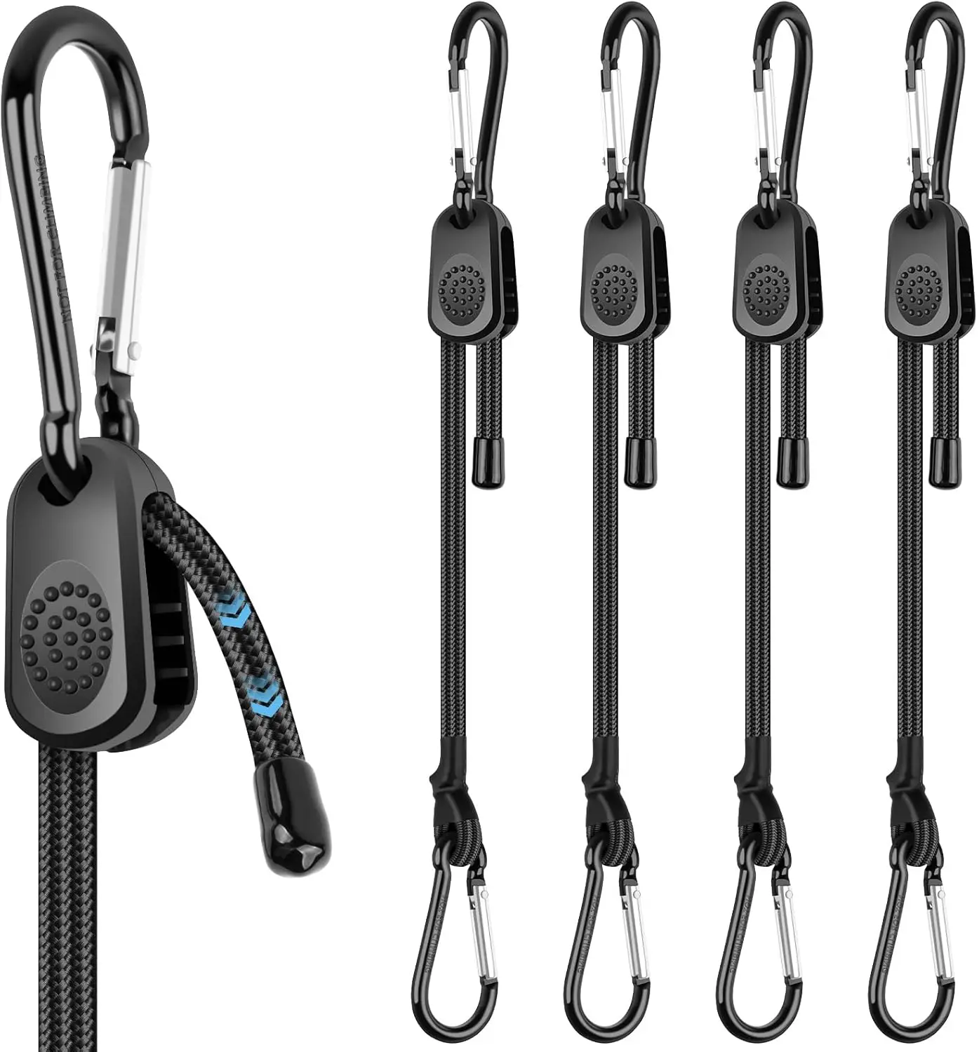 

Регулируемые эластичные ремни с крючками, 4 шт., усиленные, для кемпинга, велосипедов, багажа — длина в разложенном виде 7-12 дюймов