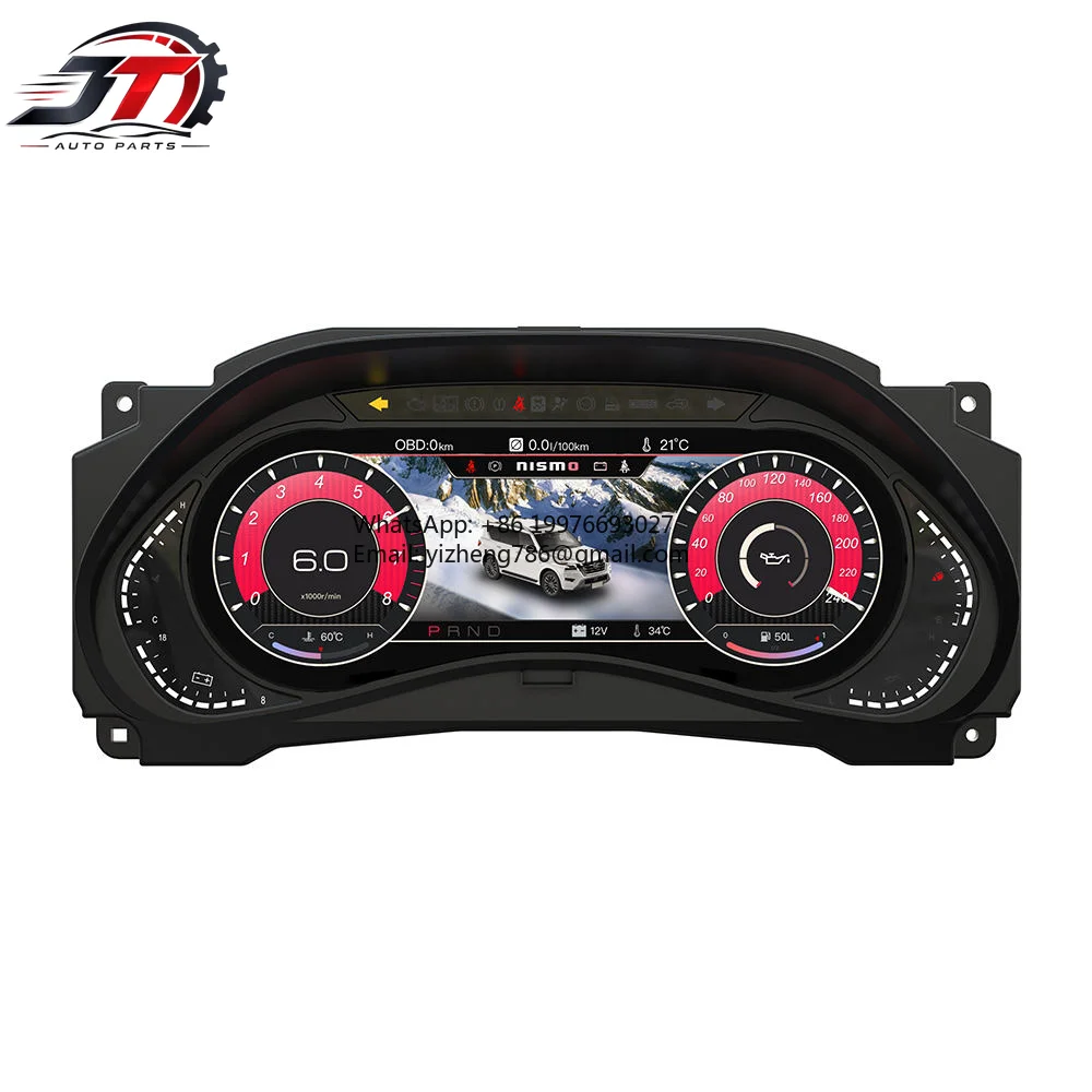 JT 12.3 Inch Digital Dashboard Instrument Cluster For Nissan For Patrol For Y62 For Infiniti For QX80 2012-2023 For Auto Meter S