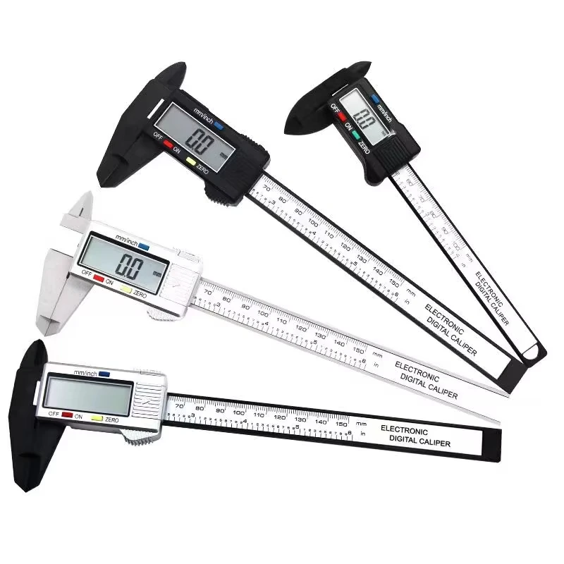 150mm 100mm Electronic Digital Caliper Carbon Fiber Dial Vernier Caliper Gauge Micrometer Measuring Tool Digital Ruler