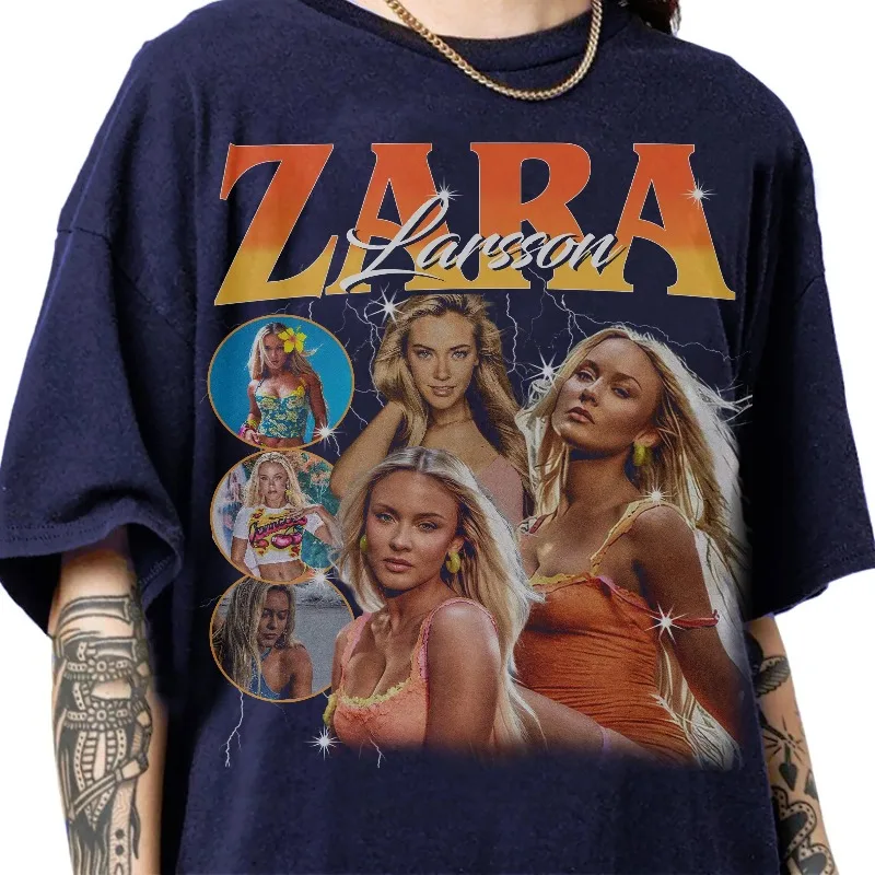 Limitiertes Zara Larsson 90er Bootleg Vintage T-Shirt, Sommerliches Unisex-T-Shirt, locker und atmungsaktiv – Detail 3