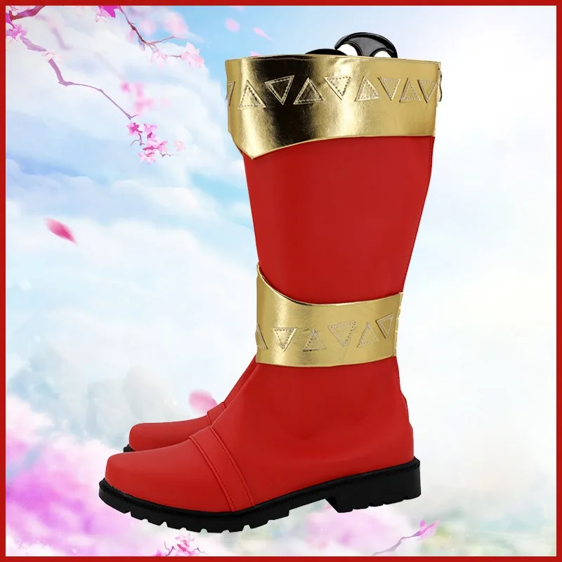 Super Sentai Kishiryu Sentai Ryusoulger RyusoulRed, zapatos de disfraz para fiesta de carnaval, botas de Halloween hechas a mano
