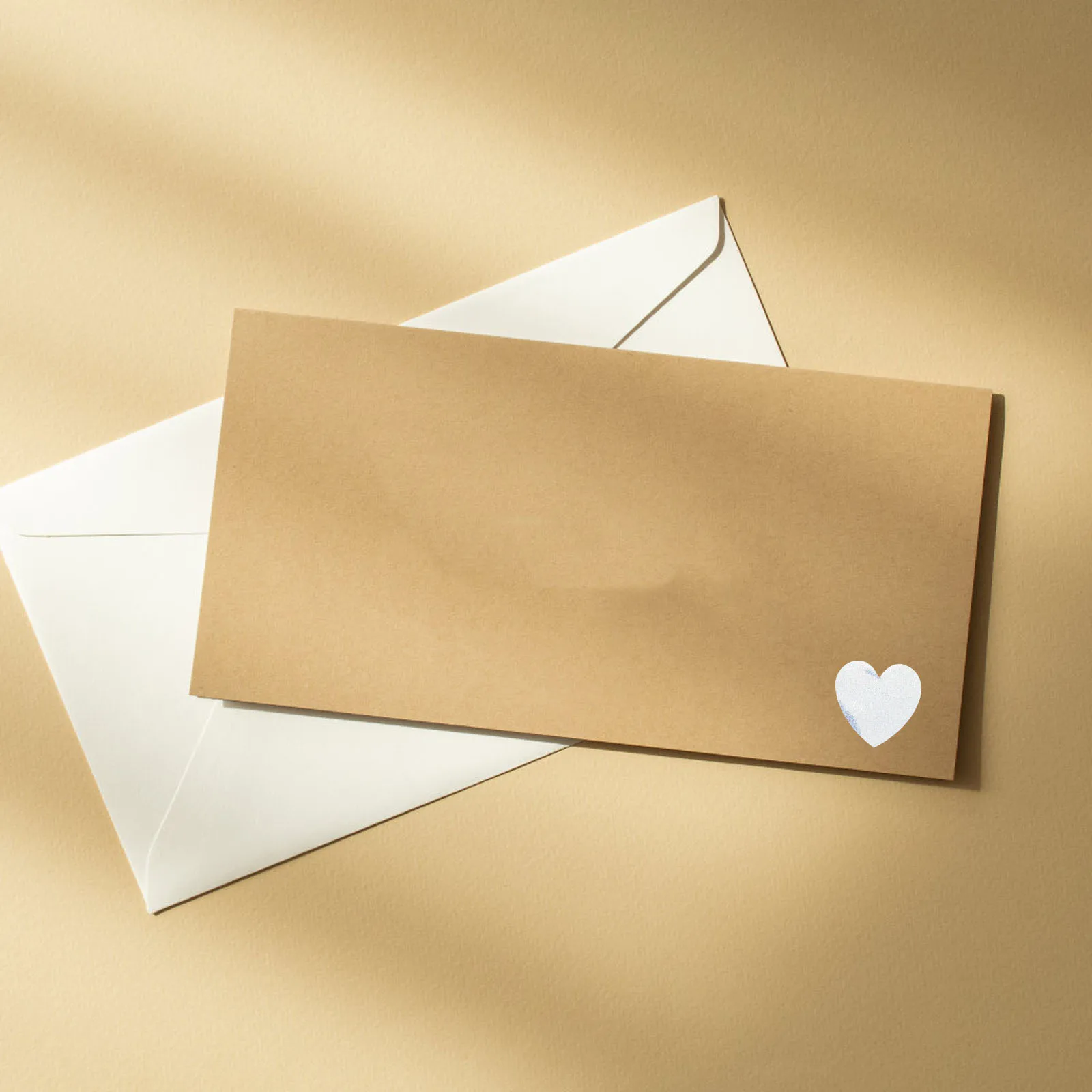 

2 Pcs Love Stickers Labels Wedding Envelope Seals Self-adhesive Sealing Anniversary Embossed