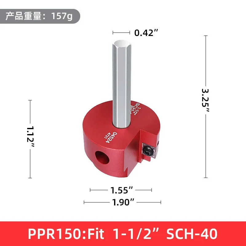 PVC Pipe Reamer Kit Forstandard 1/2Inch Drill PVC Fitting Saver Pipe Reamer Tool PVC Socket Saver