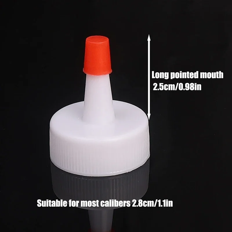 20/50pcs 28mm Bottle Cap Tip Conversion Head Plastic Red Bottle Sealing Cap Universal Leak Proof Squeeze Bottles Replacement Cap