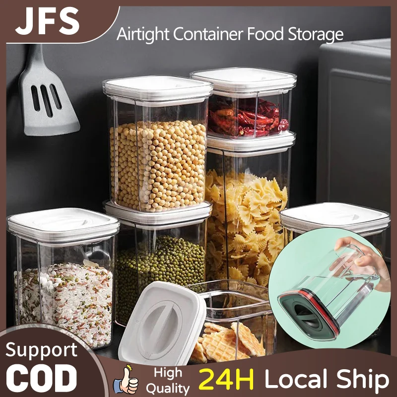 Transparent Food Storage Container Kitchen Refrigerator Multigrain Storage Tank Plastic Keep Fresh Sealed Can Home Kitchen Tools