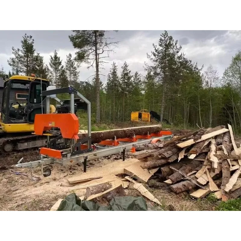 Horizontal Band Saw Mill Log Cutting Machine for Hardwood Softwood Timber Board Lumber Processing Plant Use