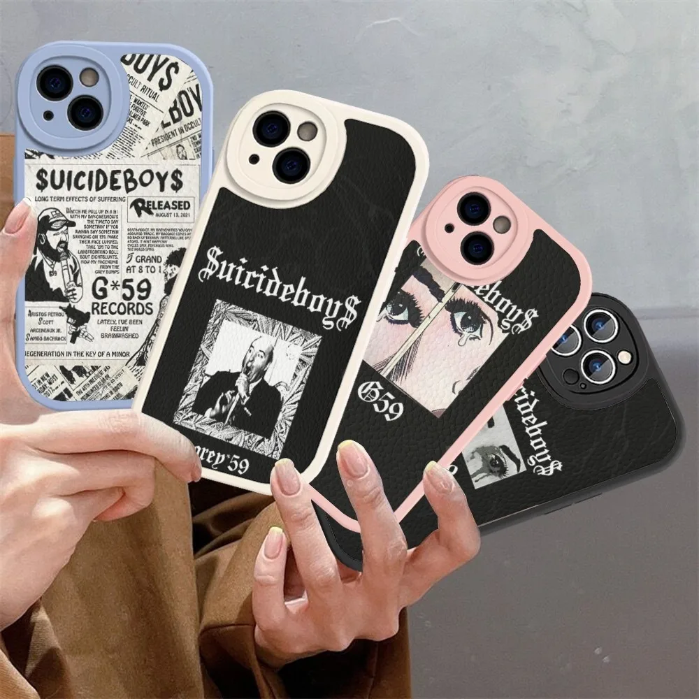 New World S-SuicideboyS Phone Case Hard Leather For IPhone 16 15 14 13 12 Mini 11 14 Pro Max Xs X Xr 7 8 Plus Fundas