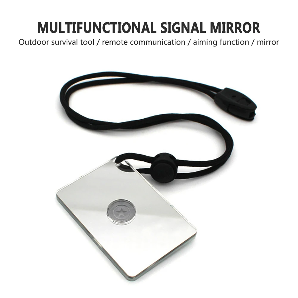 Outdoor Camping Survival Signal Mirror Survival Signal Mirror Emergency Rescue Outdoor Marine Kayak Mirror Reflection