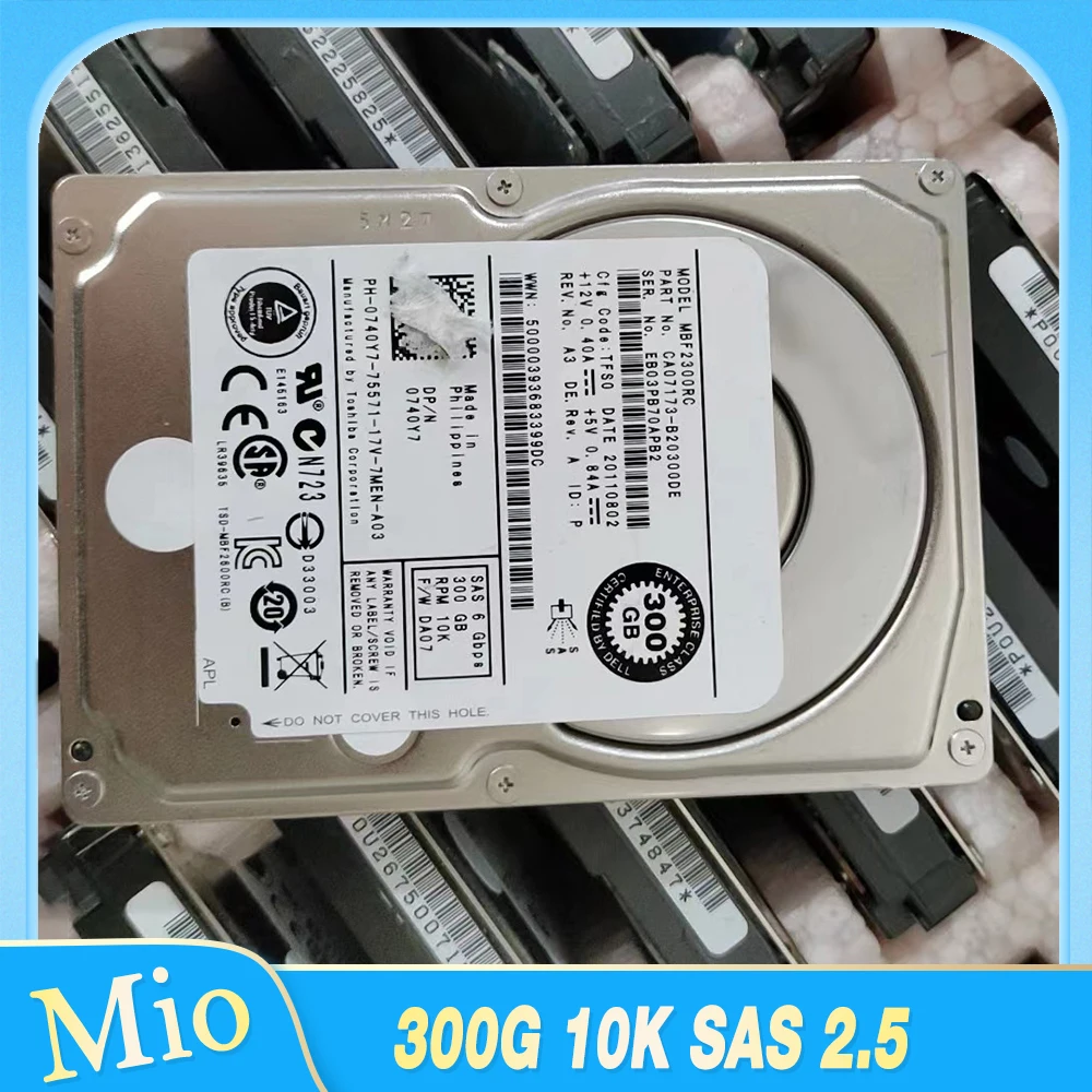 

AL13SEB300 For Server Hard Disk 300G 10K SAS 2.5" Hard Drive HDEBC03GAA51 0MTV7G