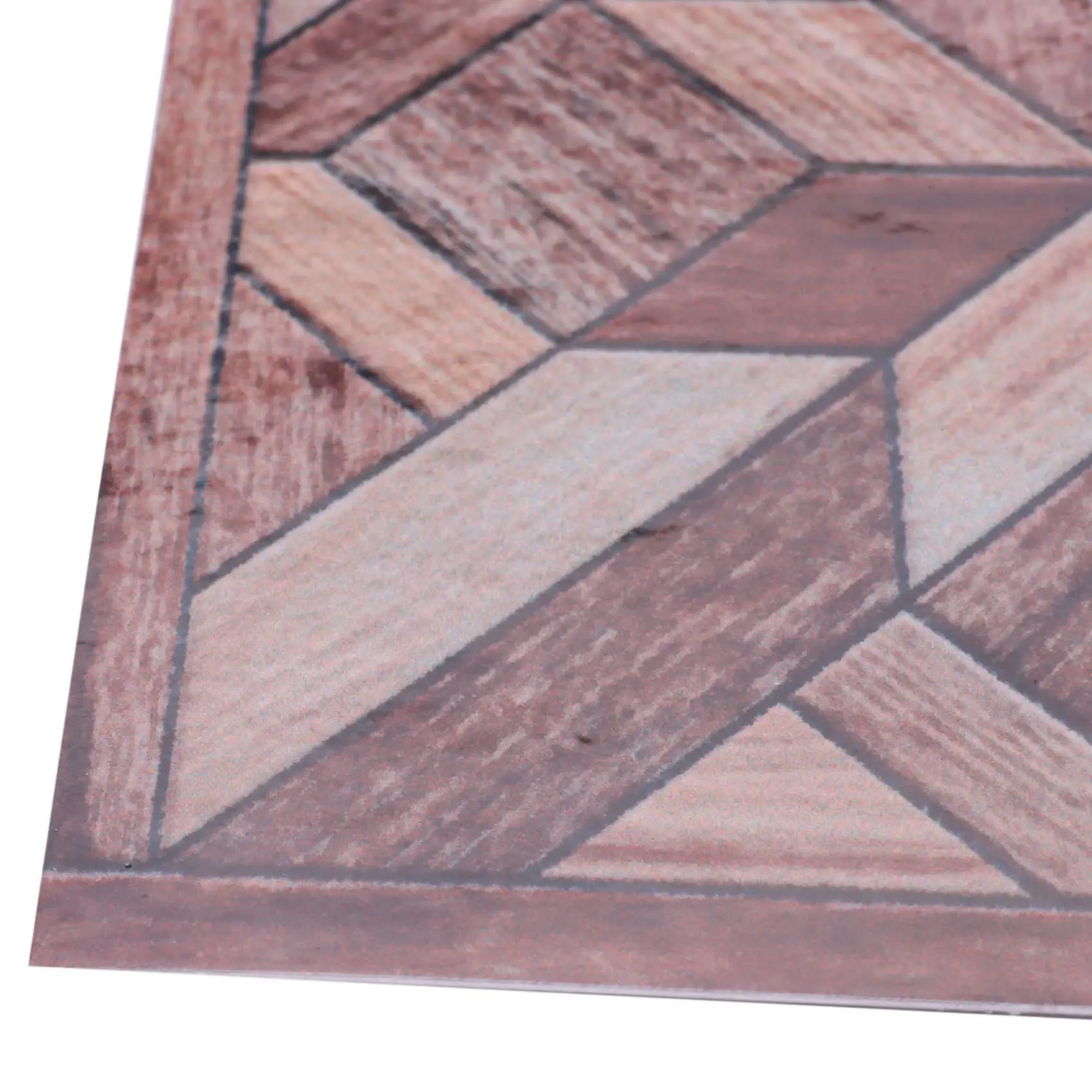 40Pcs Wood Grain Pattern Tile Sticker Self Adhesive Tiles Art Diagonal 3D Floor Sticker For Bathroom Kitchen Decor-AT36
